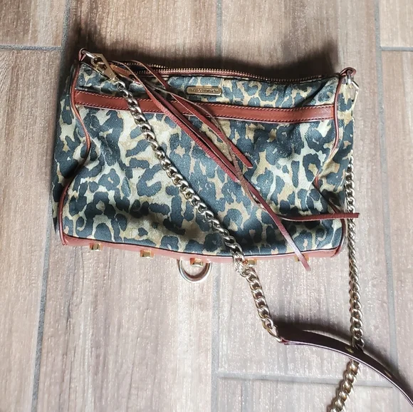 Rebecca Minkoff Leopard Mac Daddy Chain Crossbody Bag. - Picture 11 of 15